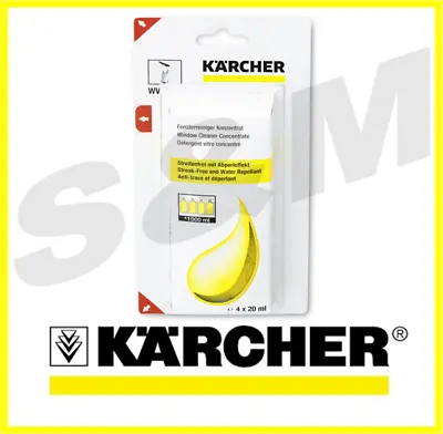 Karcher RM503 Window Cleaner Concentrate Streak Free Glass Cleaning 4X20Ml • £7.62