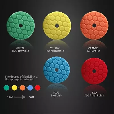 Cutting Pad Polishing Pad Buffing Pad Foam Pad - SPTA Hex Logic - German Foam • $7.69