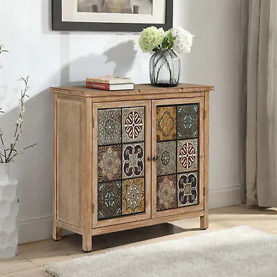 Accent Storage Cabinet With 2 Doors Buffet & Sideboard Decorative Cabinet • $189.99