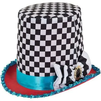 £9.99 • Buy Bristol Novelty Stovepipe Mad Hatter Chequered Hat Fancy Dress Accessory