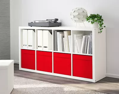 2 X IKEA Red DRÖNA Drona Storage Box For Kallax Unit 402.493.53 Brand New • £17.99