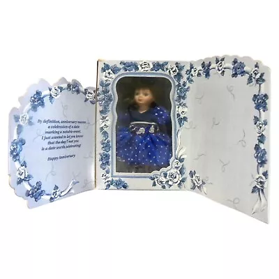 Marie Osmond 1996 Happy Anniversary Greeting Card Doll Gift Box 5.75  Porcelain • $18.67