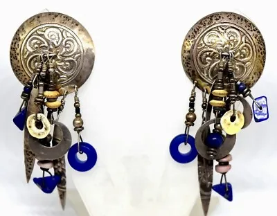 Beautiful Vtg. Tabra 925 Sterling  Lapis Earrings • $299