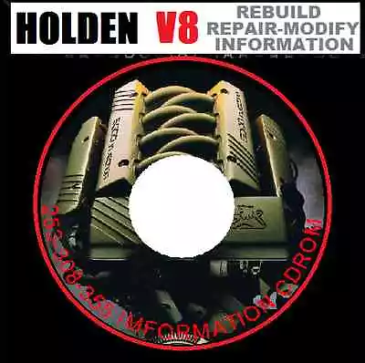 HOLDEN V8 304-308-355- VH VK VL VN VP VR Workshop Rebuild Manual CDROM  • $14.95