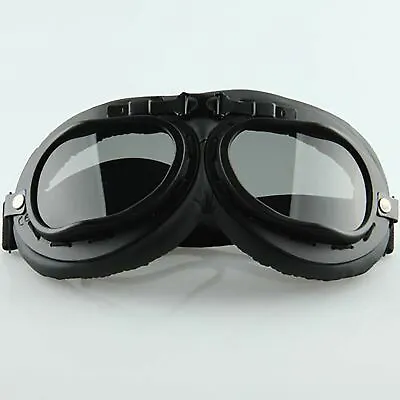 Motorcycle Goggles Retro Vintage Glasses For Harley Cruiser Scooter Cafe Racer • $16.11