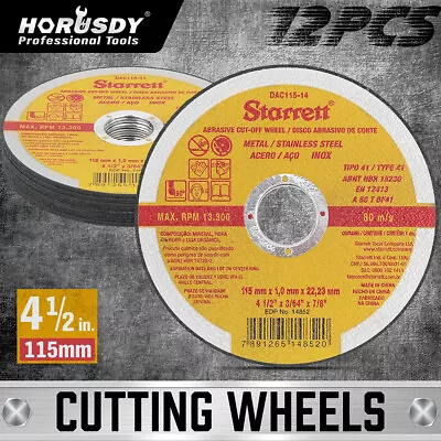 HORUSDY 12Pcs 4.5inch 115mm Angle Grinder Cutting Discs Thin Cut Off Wheel Steel • $14.99