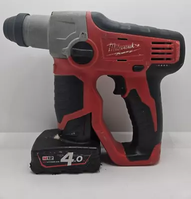 Milwaukee M12H-0 12V Sub Compact SDS+ Hammer Drill W/ 4.0 Ah Battery • £107.99