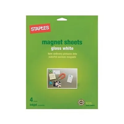 Staples Magnetic Glossy Photo Paper 8 1/2  X 11  4 Pack • $13.49