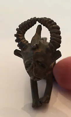 Old Brass Antique Mountain Mother Goat With Babys Brass Figurine Rare • $49