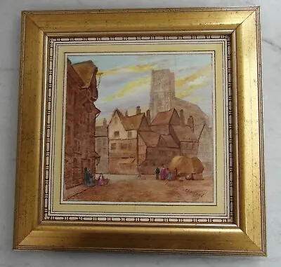 Mintons  Aesthetic 8 X8  Tile C1890s Note Gold Frame Not Incuded. • £60