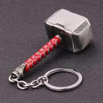 Thor Loki Metal Keychain Marvel Avengers Mjolnir Avengers Keychain • £8.61