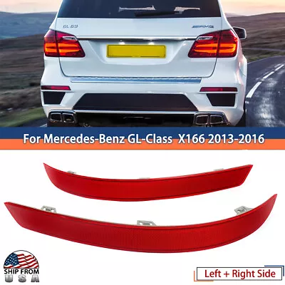 LH+RH Rear Bumper Reflector For Mercedes-Benz GL-Class X166 GL350 GL450 2013-16 • $30.99