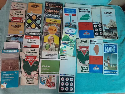 Vintage / Antique Road Map Assortment USA And Canada Over 100 Free Shipping • $23