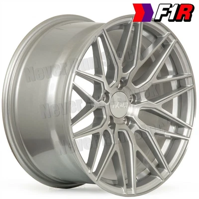 $920 • Buy F1R F103 18x8.5 5x100 +38 OFFSET BRUSHED SILVER 20 MESH SPOKES SPORT WHEELS SET