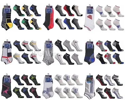 Mens Trainer Liner Ankle Socks Funky Designs Sports Running Adult Socks UK 6-11 • $4.67