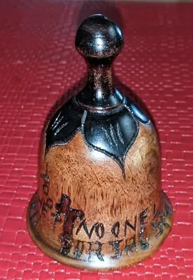 Haitian Mission Bell Hand Carved Wood Poor Bell Vintage Primitive Folk Art • $15