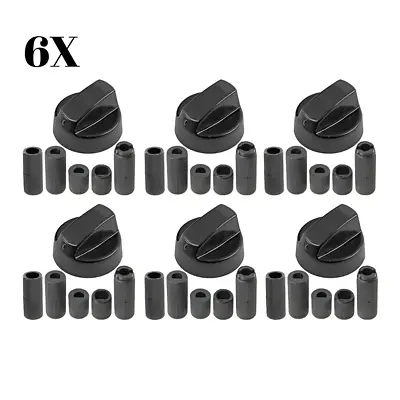 6X  CANDY Oven Cooker Black Hob Flame Burner Hotplate Control Switch Knobs • £11.75