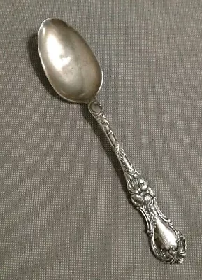 R Wallace 1835 Serving Spoon Hibiscus Silverplate Floral 7  • $12