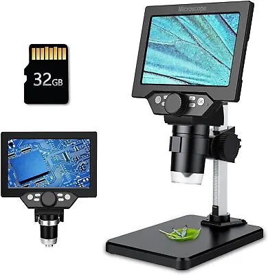 PalliPartners LCD Digital Microscope 5.5in 1080P 10MP Camera Recorder - BLACK • $57.02