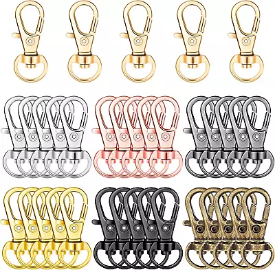 35 Swivel Clasps Lobster Claw Snap Bulk Hooks Metal For Pet Dog Leash Keychain • $11.97