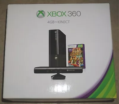 Black Microsoft Xbox 360 4 Gb System Console NEW Sealed W/ Kinect Adventures • $499.99