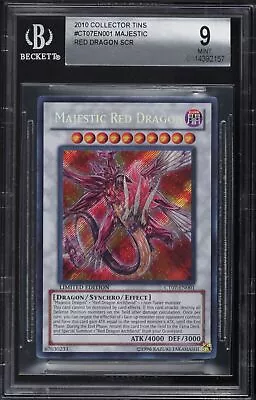 BGS 9 MINT 2010 Yu-Gi-Oh! Collector Tins Majestic Red Dragon SCR #CT07-EN001 • $55