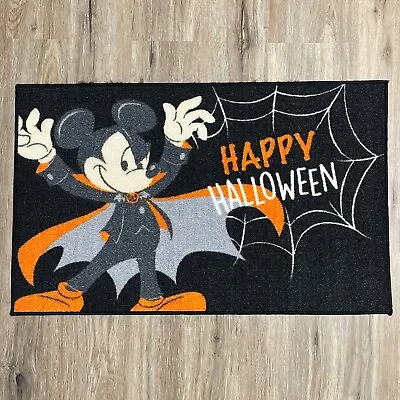 Disney Mickey Mouse Accent Door Mat Rug Happy Halloween 20in X 32in Brand New • £20.27