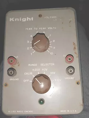 Vintage USA MADE KNIGHT Voltage Calibrator RCA 12AX7 BLACK PLATE TUBE 0A7 TUBES • $50