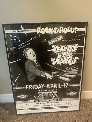 $79.99 • Buy 1998 Rock Roll Concert Poster Jerry Lewis Cain's Ballroom Jerry Lee Signed Frame