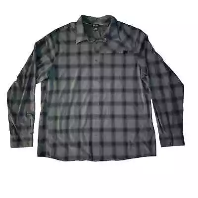 Outdoor Research Mens Size XXL Astroman Long Sleeve Sun Shirt Plaid Grey • $54.95