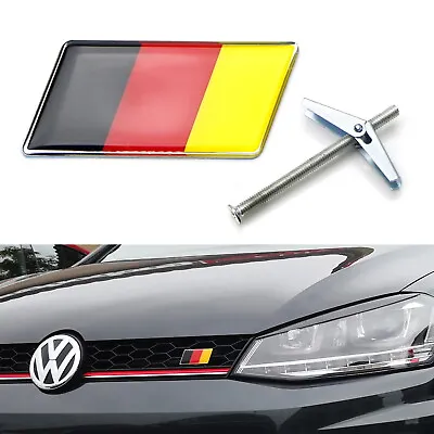 Germany Flag Emblem Badge W/ Grille/Mesh Mount Toggle Bolt Anchor For Euro Car • $11.69