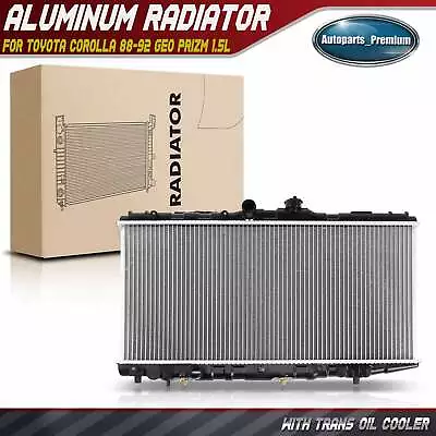 Radiator W/ Oil Cooler For Toyota Corolla 1988-1992 Geo Prizm 1989-1992 L4 1.6L • $79.99