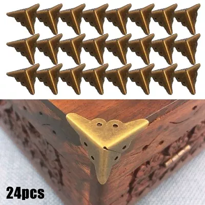 24Set Metal Box Corner Protectors Edge Protector 18x18x18mm Bronze Tone    . • $12.69