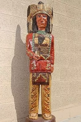 5' WOODEN CIGAR STORE INDIAN 5 Ft Sculpture RED SHIRT  Native Frank Gallagher • $1699