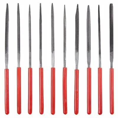 £5.61 • Buy 10x Needle File Set High Carbon For Metalwork Soft Grip Jewellers Micro Small