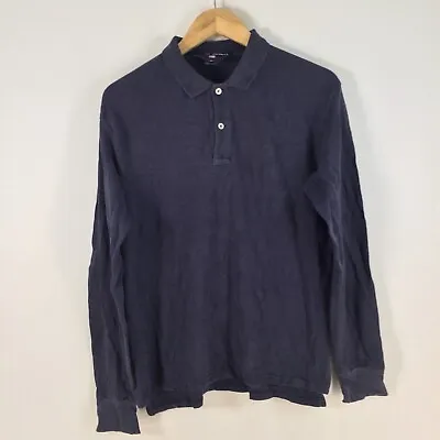 Polo Sport Ralph Lauren Mens Polo Shirt Size M Navy Blue Long Sleeve 076607 • $29.95