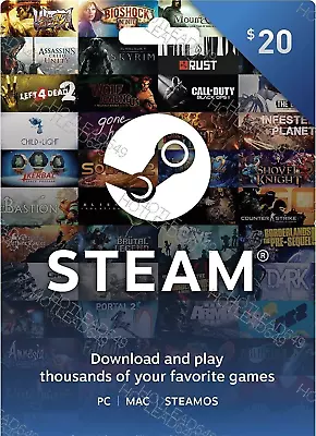 Steam Gift Card $20 Steam • $39.99