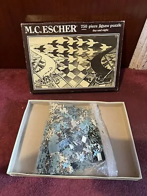 Complete 750 Piece Jigsaw Puzzle - M.C. Escher - Day And Night - Kaleidoscope • £0.99