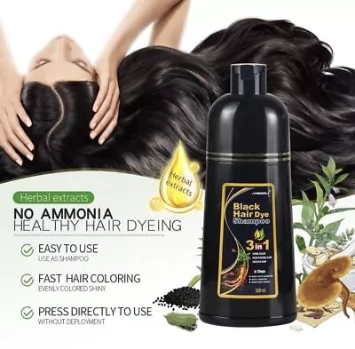 Hair Dye Color Shampoo 500ml Instant Fast Permanent Natural Coconut DYE Color • $18.55