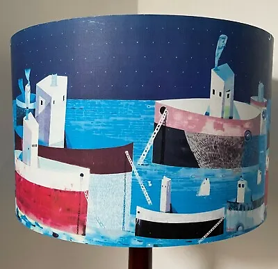 Ships At Night LampshadeLight Shade Shabbychic Nautical Blue Free Gift • £47.99