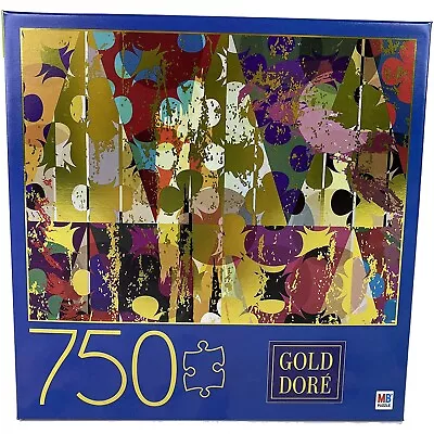 Gold Dore Triangles 750 Pieces Jigsaw Puzzle By Milton Bradley MB • $14.09
