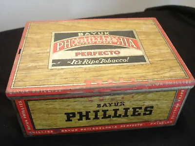 Vintage Bayuk Philadelphia Phillies Cigar 5 Cent Tin Box • $16.99