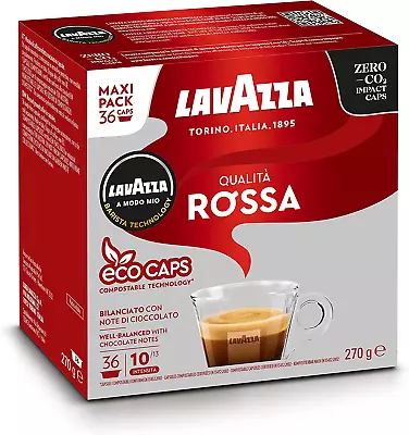 £12.13 • Buy Lavazza A Modo Mio Qualit� Rossa Coffee Pods Espresso 36 Capsules Free Post