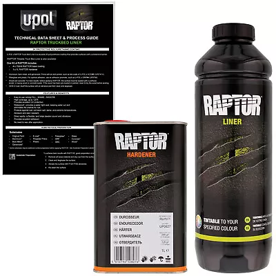 U-POL Raptor Tintable Spray-On Truck Bed Liner Coating 1 Liter • $54.99
