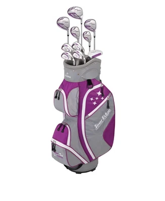 $721.78 • Buy Women Right-Hand Tour Edge Lady Edge Violet/White Complete Set Club Set Regular