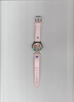 Girl's DISNEY Princess Time Teacher Silver & Pink Analog Learning Silicone Watch • $17.99