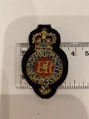 British Army Honi Soit Qui Mal Y Pense Bullion Wire Embroidered Badge Small • £10