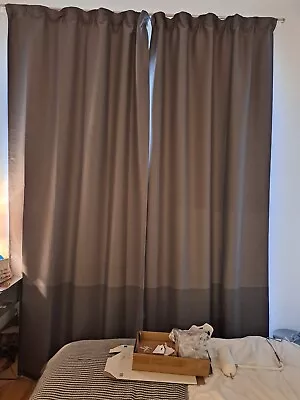 Two Pairs Of Extra Long Ikea Grey Marjun Curtains 145 W X 300cms D (4 Curtains) • £25