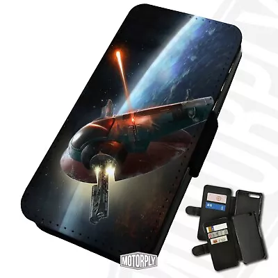 £9.75 • Buy Printed Faux Leather Flip Phone Case For IPhone - Slave-1-Mandalorian-Boba-Fett