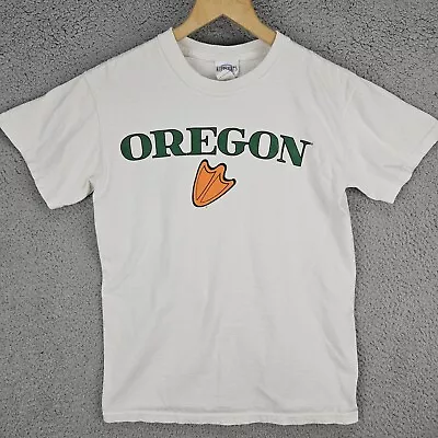 Vintage University Of Oregon Ducks White T Shirt Mens Small NCAA • $14.95